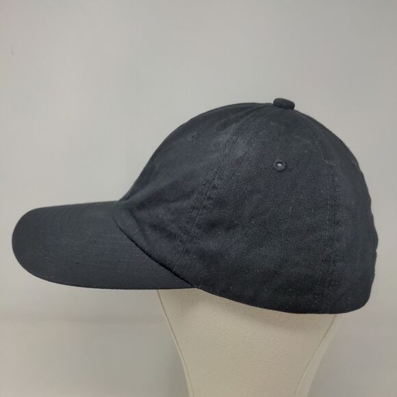 Unbranded Men's Slideback Hat Black Adjustable Blank Vent Holes - Picture 3 of 6